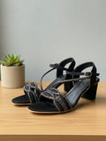 Black Aura Block Heel