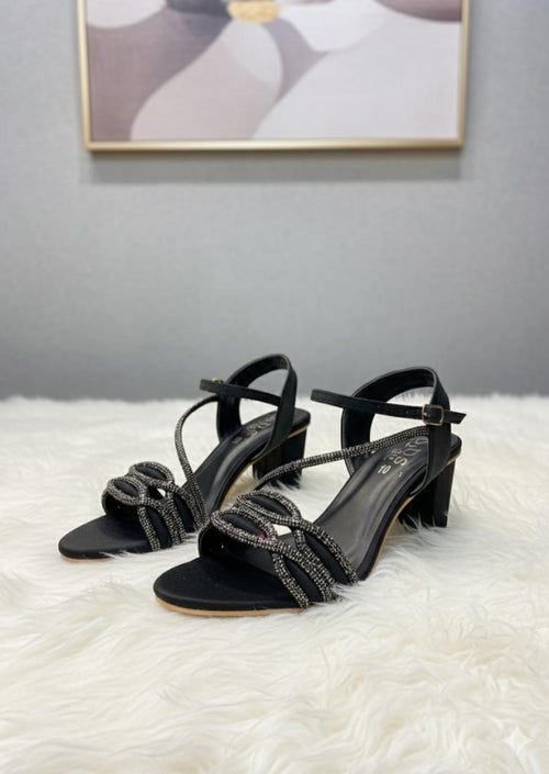 Black Aura Block Heel