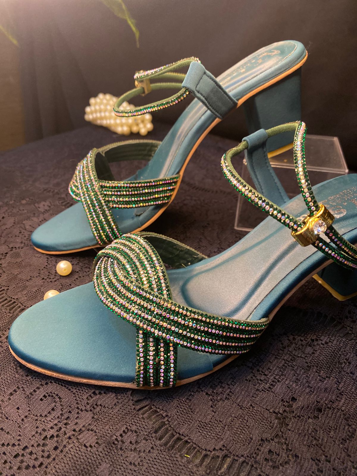 Emerald Grace Block Heel